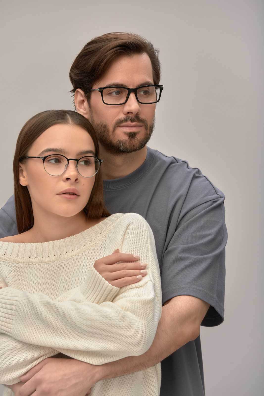 Hakim Optical 21 Featured customer wearing Hakim Optical frames